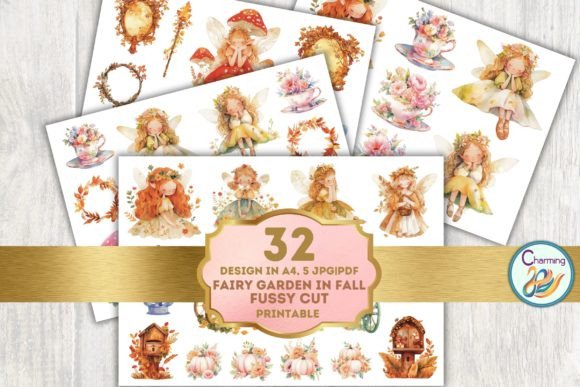 Download Fussy Cut: Fairy Garden in Autumn - Autumn Collection