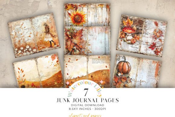 Download Autumn Junk Journal Bifold Pages - Autumn Collection