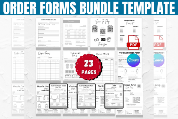 Download Editable Order Forms Bundle Template - Order form Collection