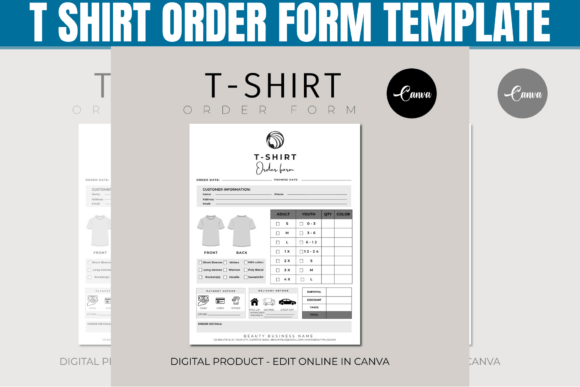 Download T Shirt Order Form Canva Template - Order form Collection