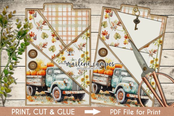 Download Autumn Pocket Tag Junk Journal Insert - Autumn Collection