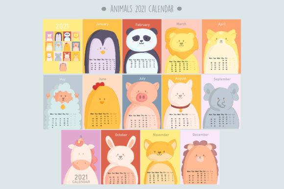 Download Animals 2021 Calendar - Premium Bundle
