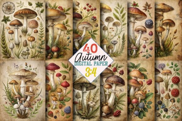 Download Printable Autumn Junk Journal Pages - Autumn Collection