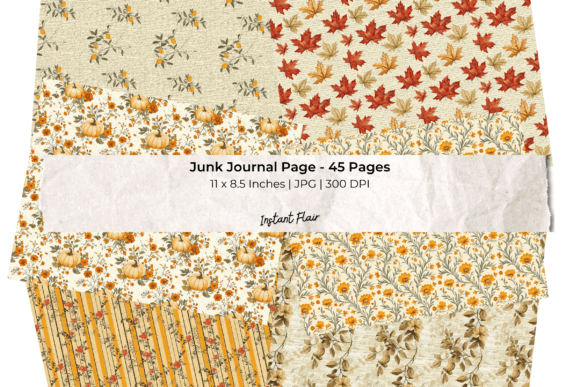 Download Autumn Junk Journal Pages Bundle - Autumn Collection
