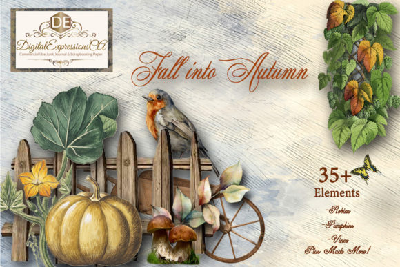 Download Fall into Autumn 35 Embellishments - Autumn Collection