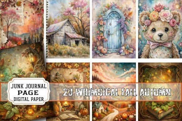 Download Pink Whimsical Fall Autumn Junk Journal - Autumn Collection