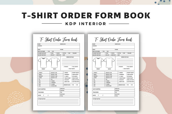 Download T Shirt Order Form Book Interior - Order form Collection
