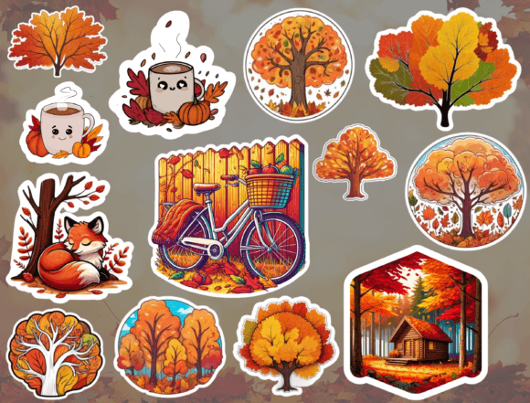 Download Autumn Stickers, Digital Stickers - Autumn Collection