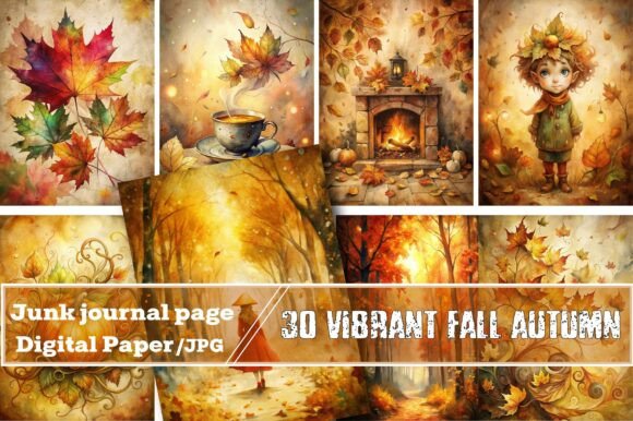Download Vibrant Fall Autumn Junk Journal - Autumn Collection