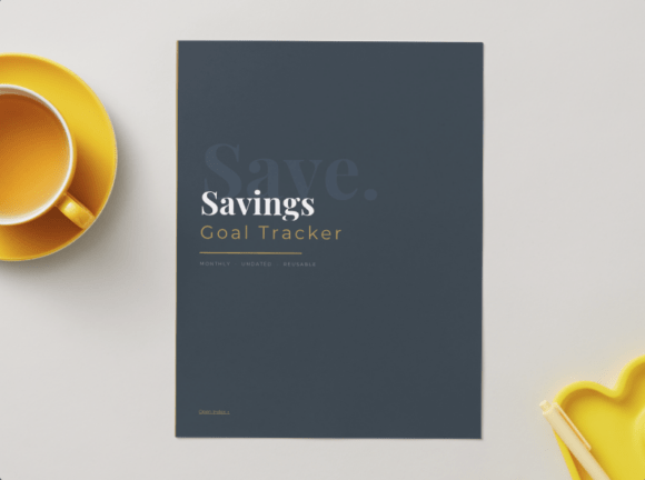 Download Monthly Undated Savings Goal Tracker - Goal tracker Collection