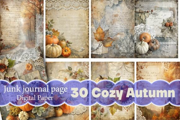 Download Cozy Autumn Junk Journal Kit - Autumn Collection