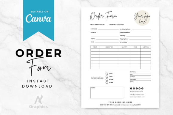 Download Editable Simple Order Form Template - Order form Collection