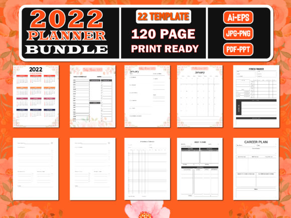 Download 2022 Planner Bundle || KDP Interior - 2022 planner Collection