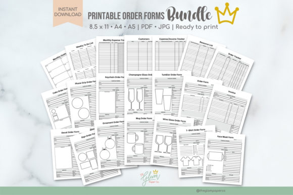 Download Printable Order Forms, KDP Interior - Order form Collection