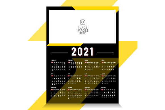 Download 2021 Calendar Template with Placeholder - 2021 calendar Collection