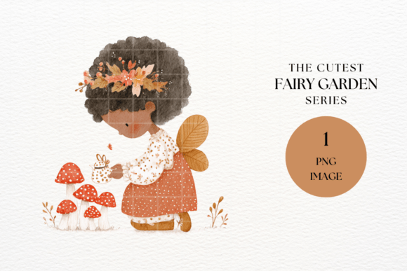 Download Autumn Fairy Girl Mushroom Garden PNG - Autumn Collection