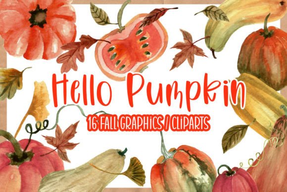 Download Watercolor Pumpkin - Autumn Graphics - Autumn Collection