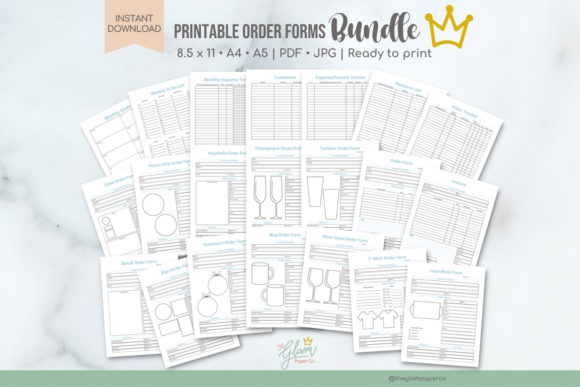Download Printable Order Forms and Trackers, KDP - Order form Collection