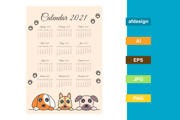 Download 2021 Calendar with Cute Dog Themes - 2021 calendar Collection