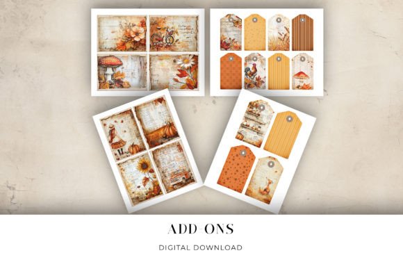 Download Autumn Tags and Notes for Junk Journals - Autumn Collection
