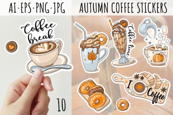 Download Coffee Stickers, Autumn Stickers - Autumn Collection
