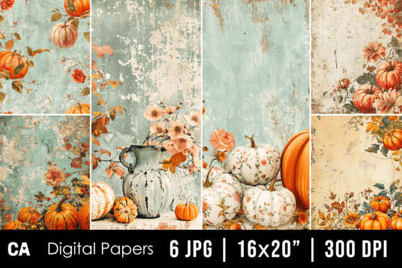 Download Vintage Autumn Pumpkins Journal Pages - Autumn Collection