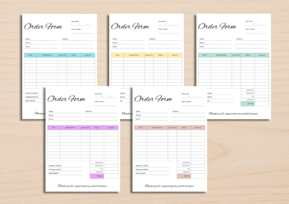 Download Small Business Order Form Bundle - Order form Collection