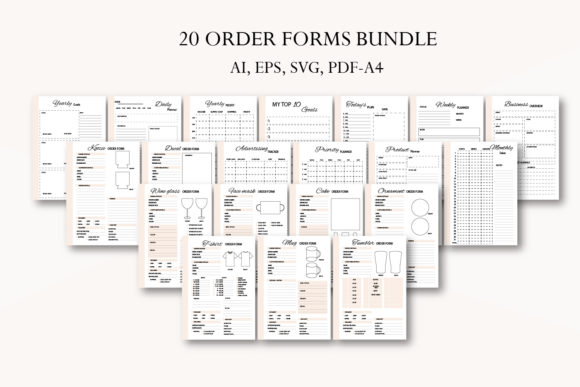 Download Order Form Bundle, Crafters Business - Order form Collection